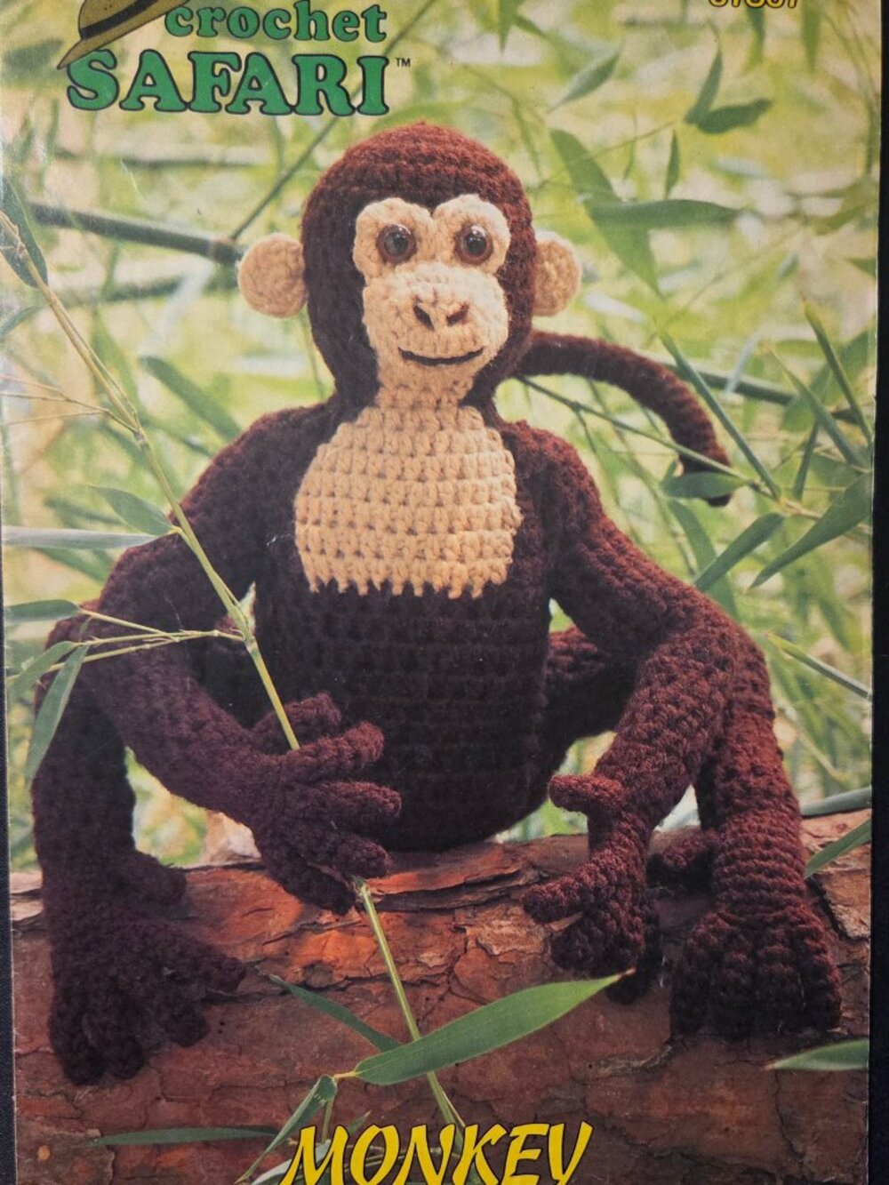 Vintage 1984 Annie's Pattern Club Crochet Safari Monkey Pattern 87S67 OOP